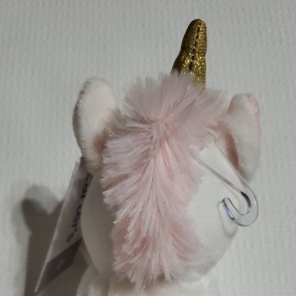 New Carter's Snuggle Buddy Security Blanket Soft White Pink Unicorn Horn NWT BB6 - Picture 6 of 10
